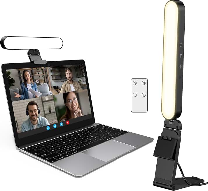 InnoGear Ring Light for Computer On-Camera Monitor Video Conference Light | LED Lights for Video, Clip On, Remote Control, 3 Color Modes, Adjustable, Monitor, Laptop, Easy to Attach, Recording