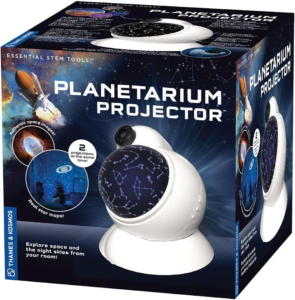 The Thames &amp; Kosmos Planetarium Projector Essential STEM Tool | Illuminate Your Room as a Planetarium Theater | Dual Projector Casts Star Maps &amp; Space-Themed Images from the James Webb Space Telescope