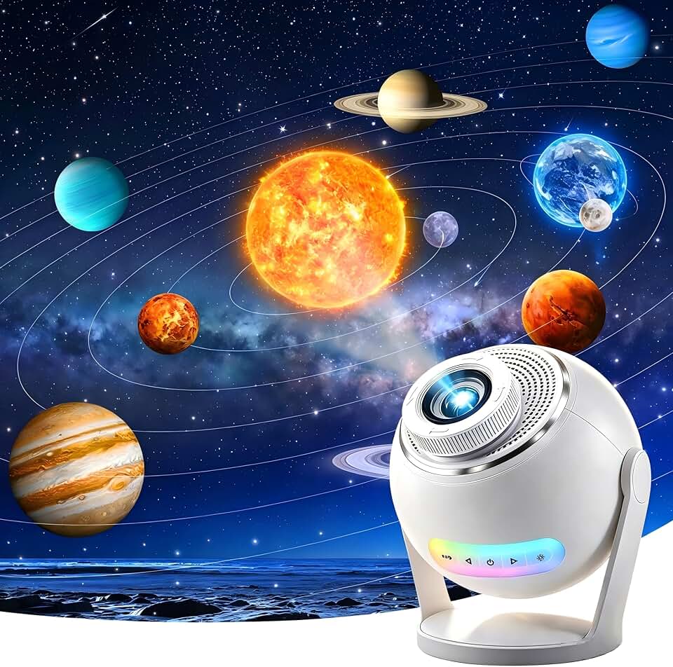3D Galaxy Projector,Smart APP 60 Scenes Star Projector Bluetooth Speaker | Remote,1h/2h Timer, 5 Brightness,Dynamic,HD Ocean Planetarium Night Light Projector for Bedroom,Sensory Light,Kids Gift Decor