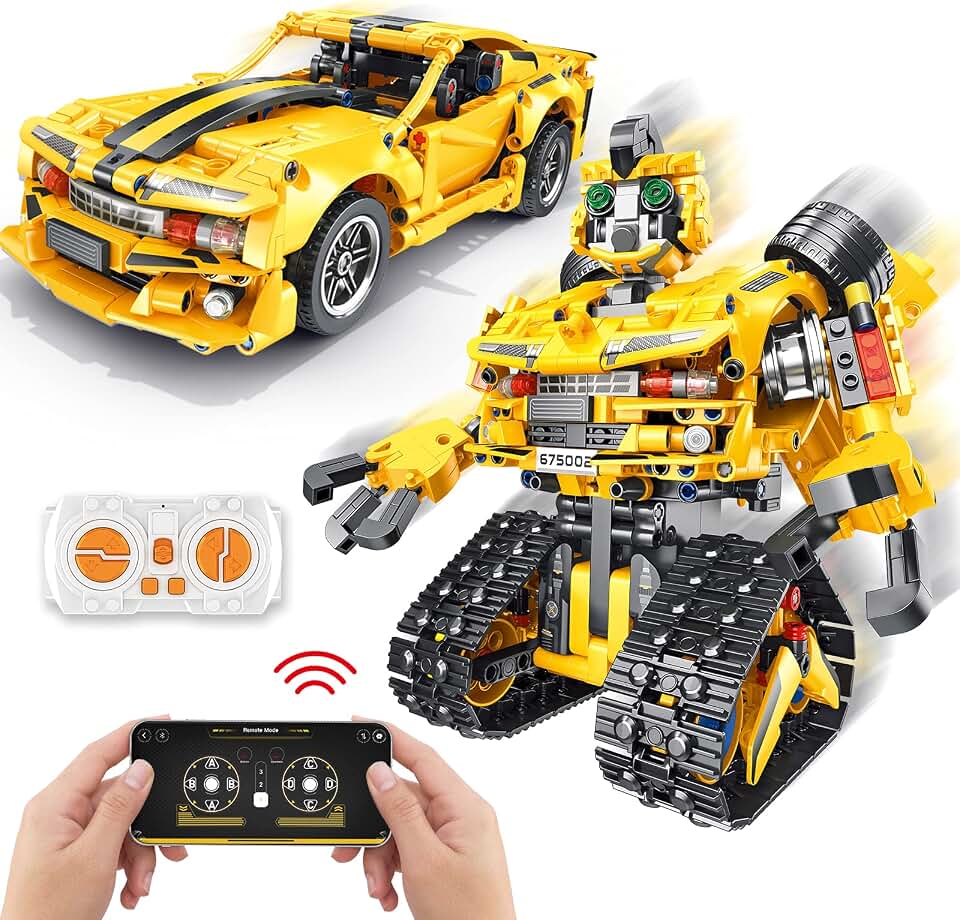 STEM Robotics Kit for Kids 8-12, APP &amp; Remote Control Robot Building Kits | 2-in-1 RC &amp; Programming Robot/Car, 901 Pcs Science Educational Gift for 8 9 10 11 12 13 14+ Boys Girls