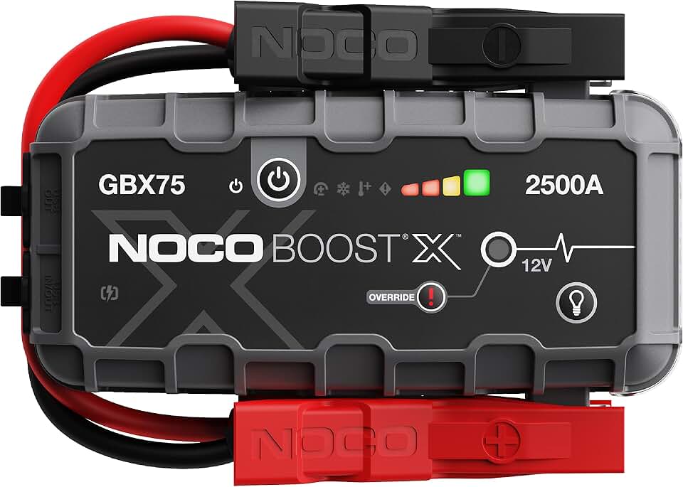 NOCO Boost GBX75 2500A UltraSafe Jump Starter, 12V Lithium Battery Booster | Spark-Proof &amp; Reverse Polarity Protection, For Car, Truck, Motorcycle, SUV, Boat, ATV, RV, up to 8.5L Gas &amp; 6.5L Diesel