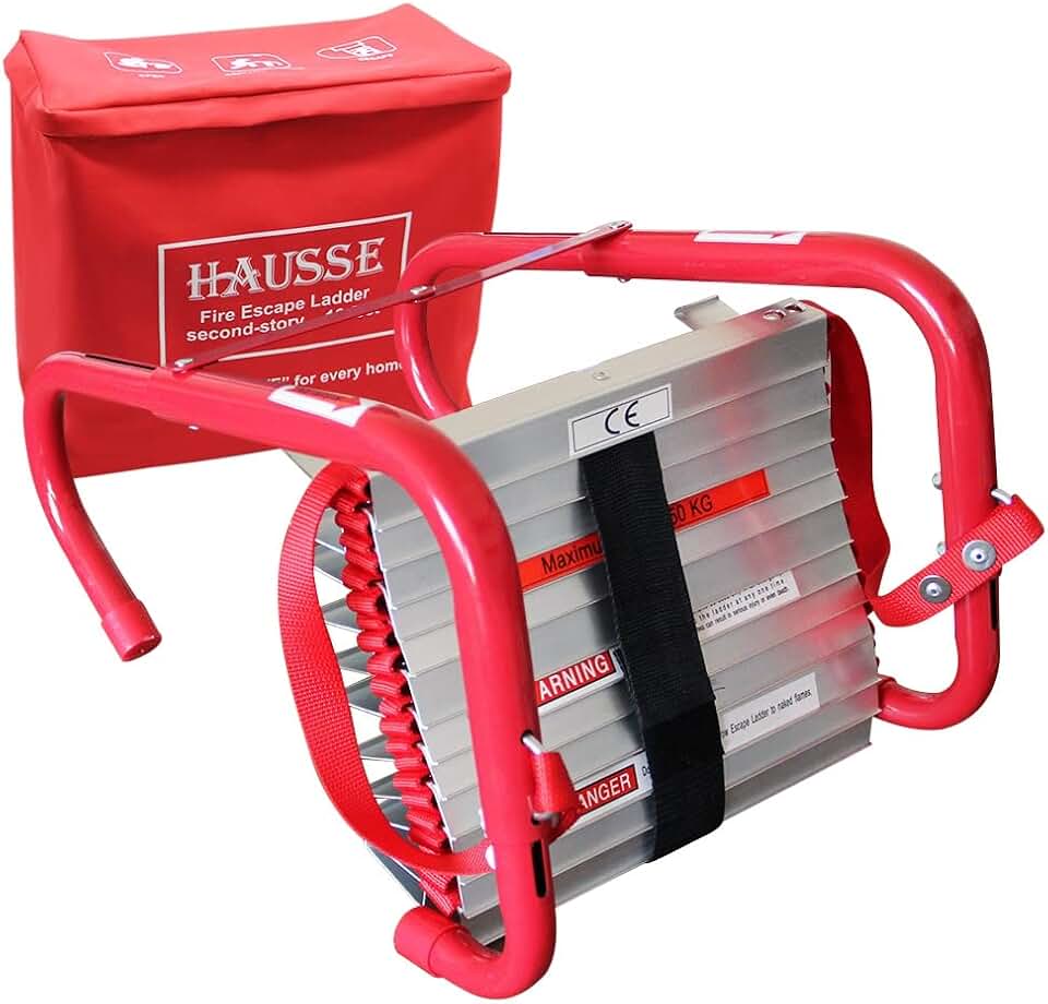 Hausse Retractable 2 Story Fire Escape Ladder, 13 Feet