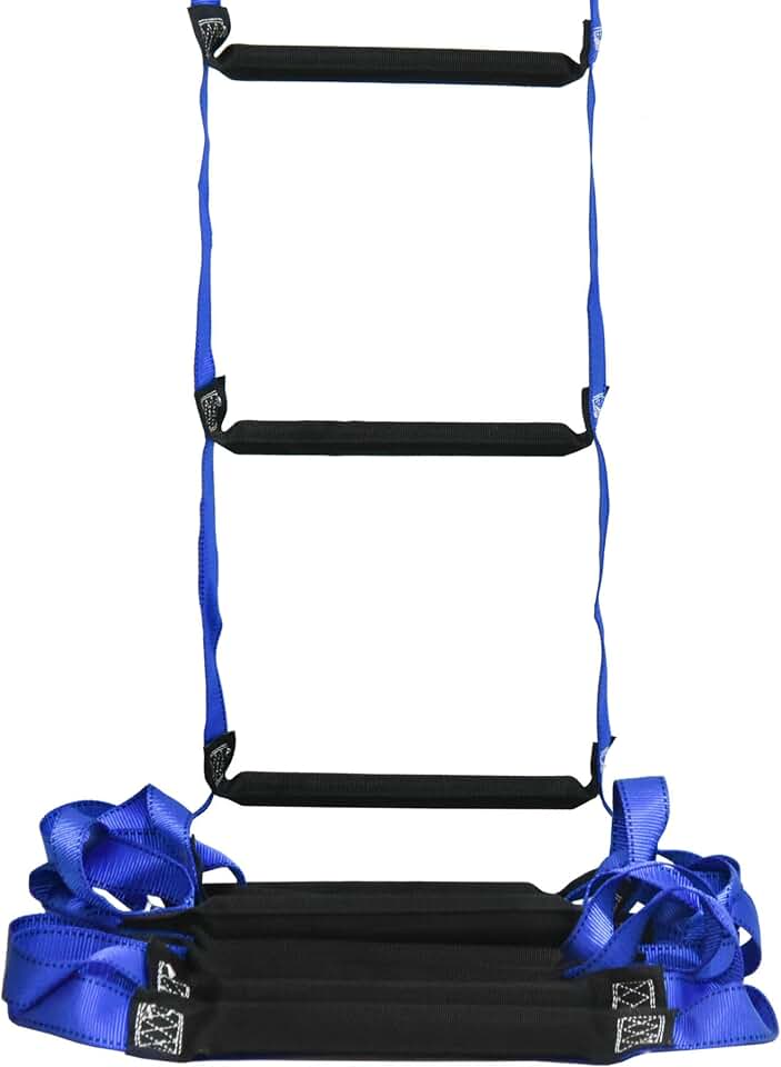 Emergency Fire Escape Ladder 9.8 Feet Portable Safety Rope Ladder Emergency Escape Ladders for 2-3 Story Homes for Windows, Balconies, and Sailboats, Kayaks, Etc