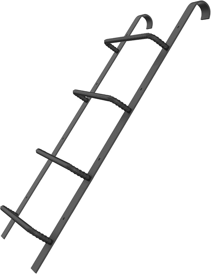 4-Rung Hooked Window Well Ladder, Basement Egress Fire Escape Ladder
