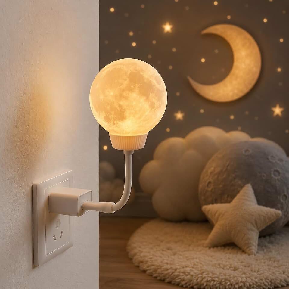 Voice Activated USB Plug-in Night Light, Dimmable Lamp with Timer | Supports voice control for hands-free on/off use, making it convenient for bedrooms, bedside tables, and dark rooms.