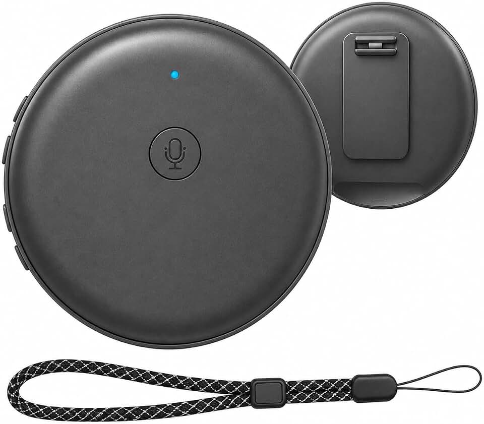 Language Translator Device, Spanish &amp; English Practice Companion | Real-Time Translation, AI Voice Assistant, Multi-Language Support, Hands-Free Design, Travel Companion (Gray)