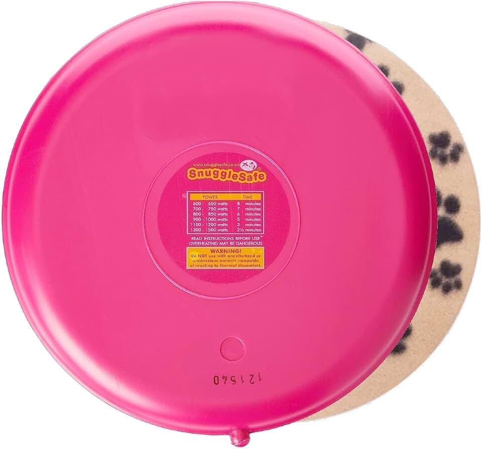 SnuggleSafe Microwave Pet Heating Disc, Heating Pad for Kittens &amp; Cats | Chew proof, water resistant warming disc; 10 hours of warmth for newborn kittens, puppies, rabbits and small pets; wire-free