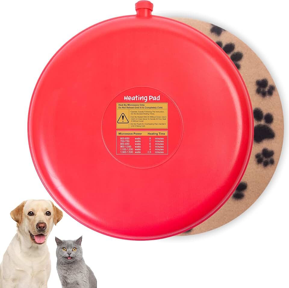 Gelbesty Original Pet Heating Pad Microwave, Snuggle Warming Safe Outdoor Newborn Kitten Puppy Pet Bed Warmer, Gel Reusable Heat Disc, Waterproof Heating Disk for Dog Cat Rabbit and Guinea Pig Gifts