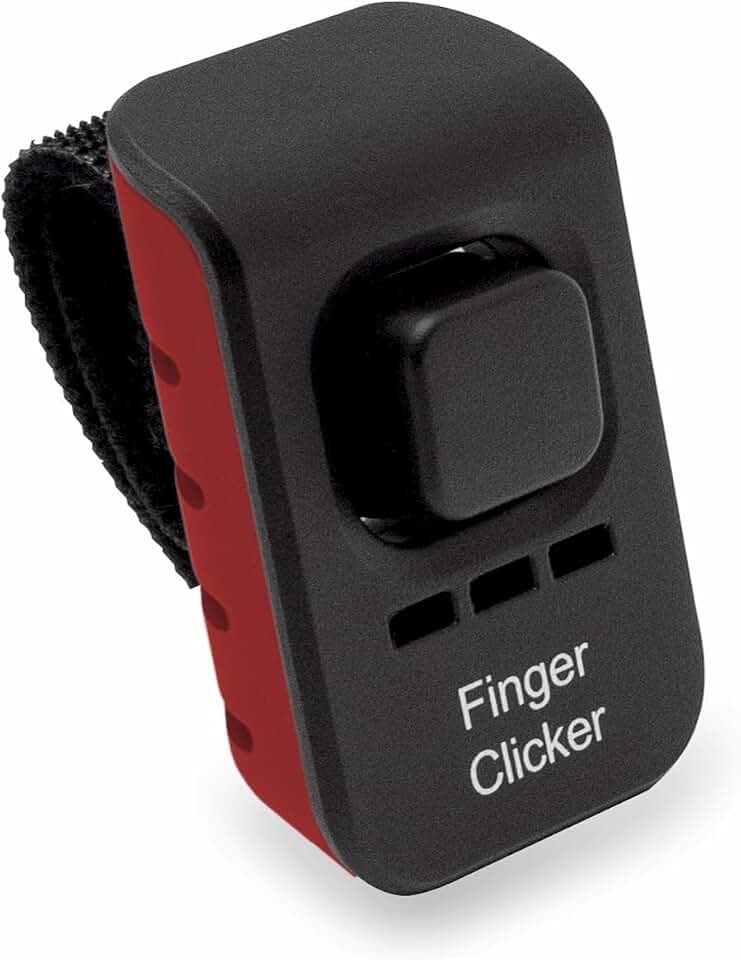 Educator E-Collar Adjustable Dog Training Finger Clicker, Red | Adjustable Click Sound | Velcro Finger Strap | Positive Reinforcement Training | Portable Design | Red