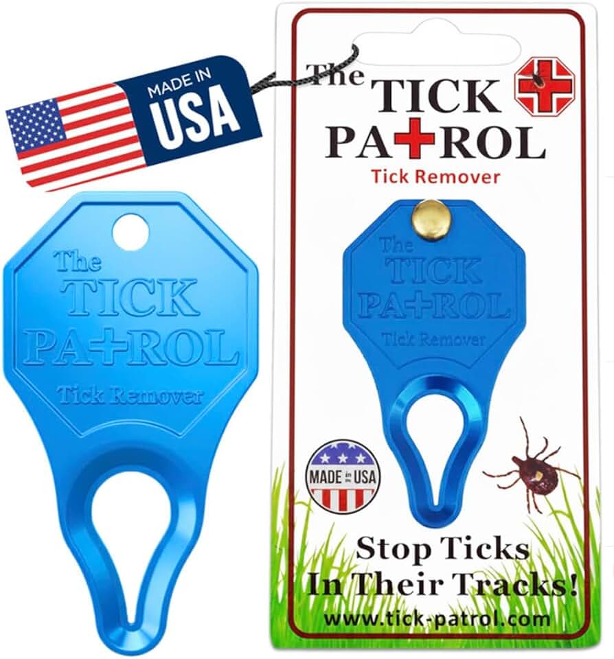 Tick Remover Tool for People &amp; Pets, Lightweight, Portable, Durable, Keychain Attachment, Quick, Safe &amp; Effective Tick Removal Kit, Assorted Colors, Made in USA (Assorted)