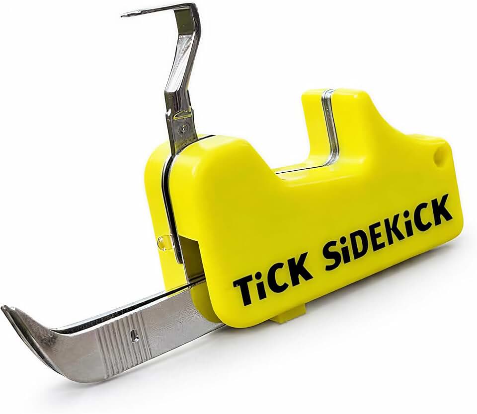 SiDEKiCK Tick Removal Tool with Integrated Flashlight, Stainless Steel Multi-Function Extractor for Humans Dogs Cats, Portable Compact Lightweight Precision Design for Safe Easy Removal