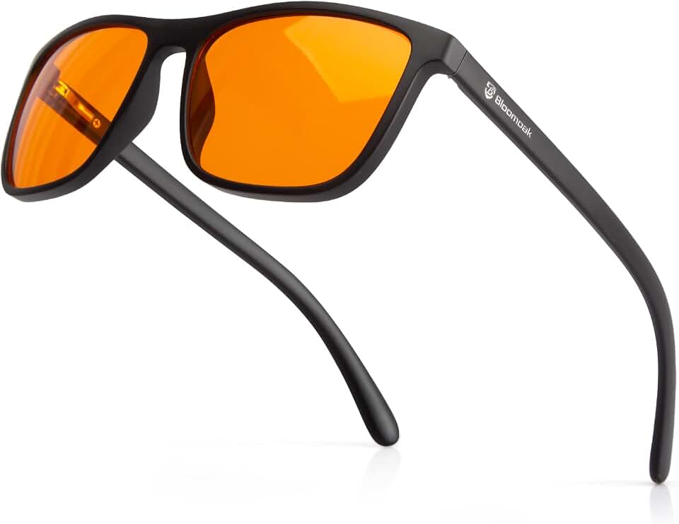 Bloomoak-99% Blue Light Blocking Glasses - Gaming Glasses - Anti Glare - Anti Fatigue -Suitable for Screens, Games, TVs Global Recycled Standard
