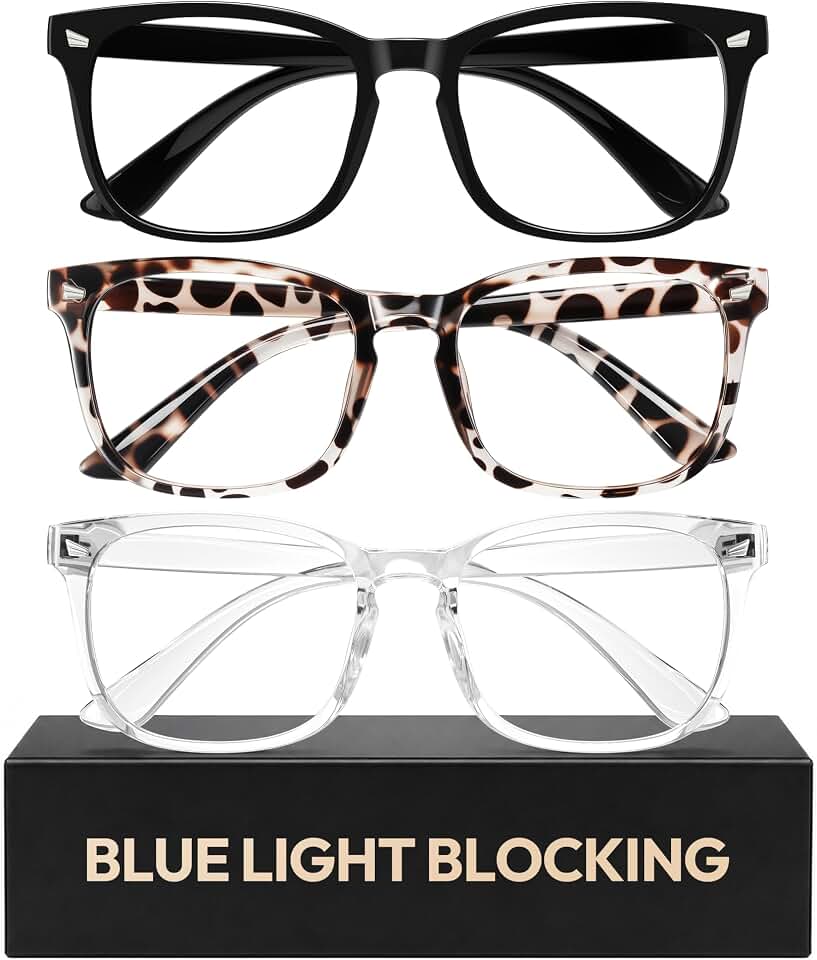 Blue Light Glasses for Woman Fashion Square Frame Computer Glasses for Blue Light Blocking