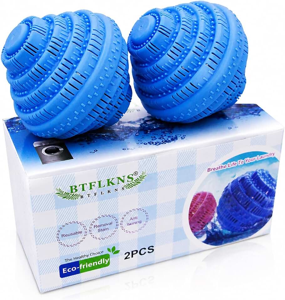 Laundry Balls Set, Eco-Friendly Laundry Balls, 2Pack, Blue | Premium Washing Ball, Super Soft Shell Doesn't Hurt Clothes, Advanced Ceramic Balls, 2000 Washing Cycle