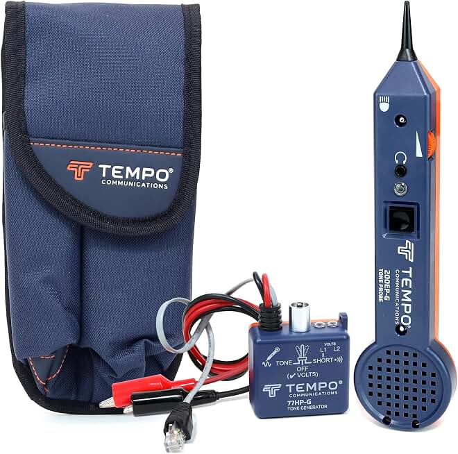 TEMPO Communications 701K-G Wire Tracer Electrical, Tone Generator and Probe Kit (701K Cable Toner)