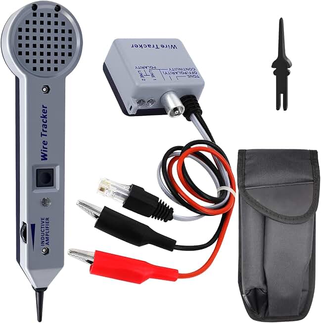 Tone Generator kit, 200EP High Accuracy Wire Tracer Circuit Tester | Wire Tester Kit, Wires Tone Tracer, Multi-Tone Cable Test Kits with Inductive Amplifier for Network Cables Collation
