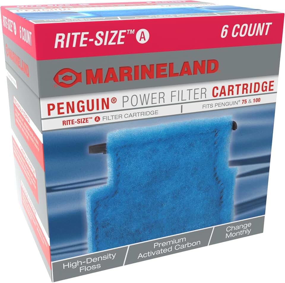 Marineland Penguin Rite-Size Cartridge,power filter cartridge, fit penguin 75 &amp; 100,6 count