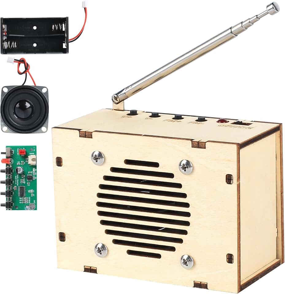 STEM Toys DIY FM Radio Kit, Science Circuit Project, Boy Gift Toys Age 8-13 | Birthday Gifts for 8 9 10 11 12 13 14 Year Old Boy - Toys for 9 Year Old Boys - Cool Stuff LearningToys - STEM Kits for Kids