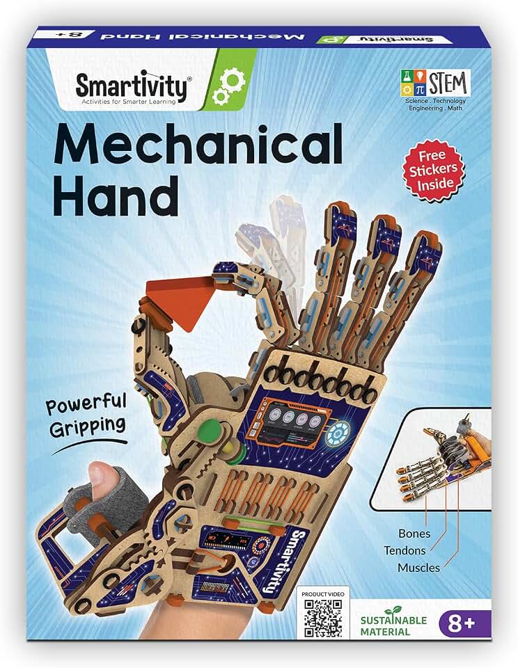 Smartivity Robotic Mechanical Hand STEM Toy for Kids 8-14 | Parents' Choice Award Winner | Superhero STEM Toy | Birthday Gift for Boys &amp; Girls Ages 8,9,10,11,12,13,14