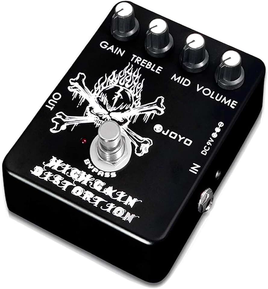 JOYO High Gain Distortion Guitar Pedal, Analog Circuit with Full Range EQ for Classic Rock to Heavy Metal Tones, True Bypass (JF-04)