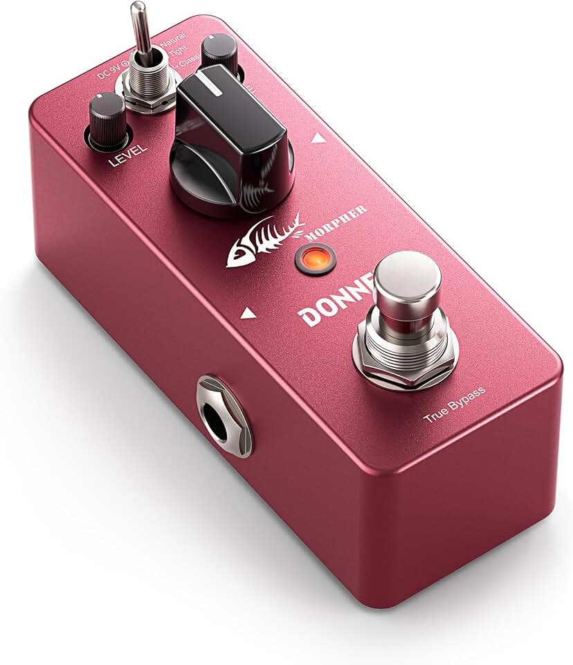 Donner Distortion Guitar Pedal, Morpher Mini Distortion 3 Modes Natural, Tight, Classic Crunch 80s Metal for Electric Guitar True Bypass