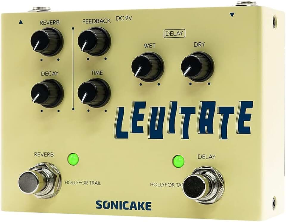 SONICAKE Delay Reverb 2 in 1 Guitar Effects Pedal Digital Levitate | Levitate