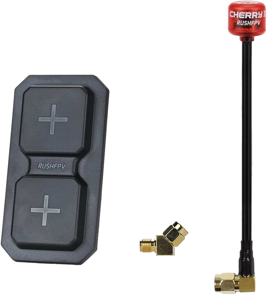 RUSHFPV FPV Goggles Antenna RHCP Long Range 5.8g Dual-Unit Patch Antenna SMA 11dBi for FPV Drone Goggles
