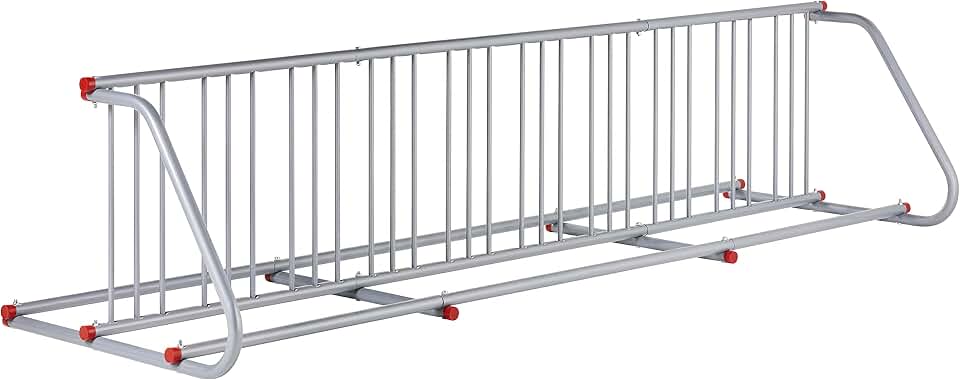 Retrospec Commercial Grid Bike Rack - Single &amp; Double Sided - Bicycle Storage Stand for Garages, Stores, Schools &amp; Universities Power Coated Steel - Silver 20 Bike/Double Sided