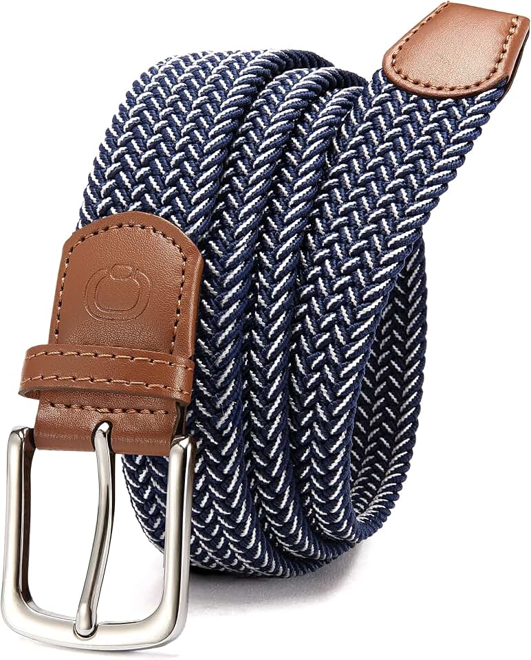 CHAOREN Stretch Belt for Men - Elastic Belt for Golf &amp; Casual Wear Global Recycled Standard