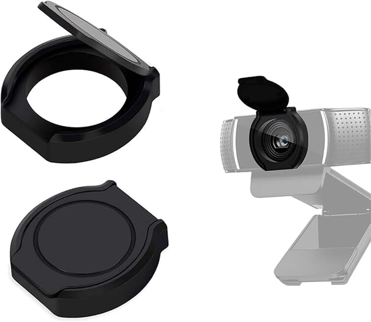 2 Pack Universal Webcam Cover, Desktop Computer External Webcam Lens Covers Shutter Cap Hood, Streaming Web Camera Privacy Cover Clip Compatible with Logitech HD Pro Webcams C270/C615/C920/C930e/C922X