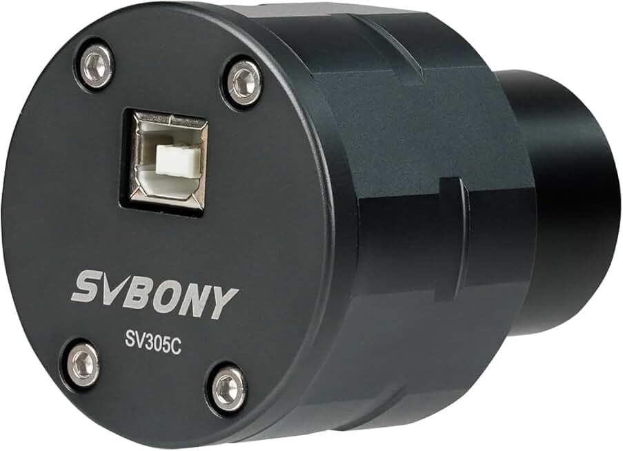 SVBONY SV305C Astrophotography Camera, 2.1MP IMX662 Color Telescope Camera | USB 2.0, with UV IR Cut Glass, 1.25" Entry-Level Electronic Telescope Eyepiece, for Planetary Moon Astrophotography &amp; EAA