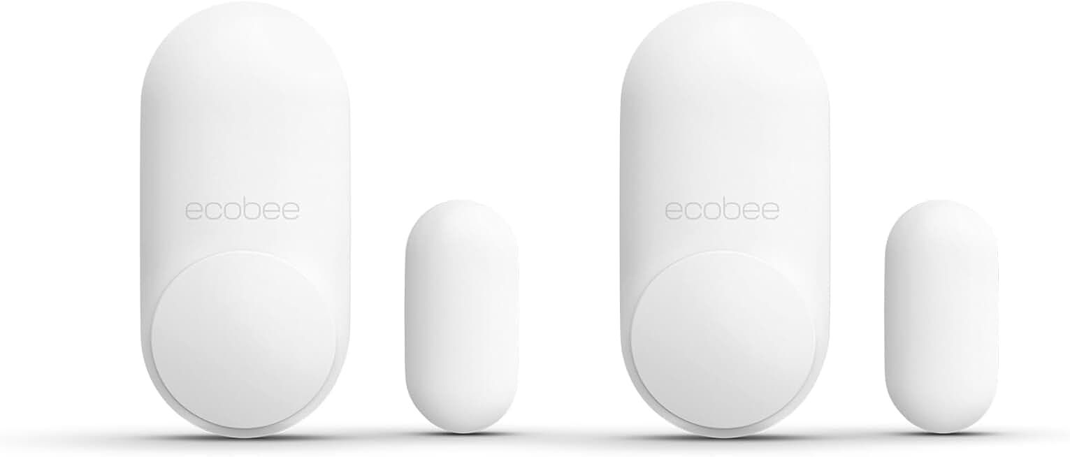 ecobee Smart Sensor for Doors &amp; Windows 2 Pack for Home Security | Get instant alerts when doors and windows are opened. Enhance your security and peace of mind by securing your home.