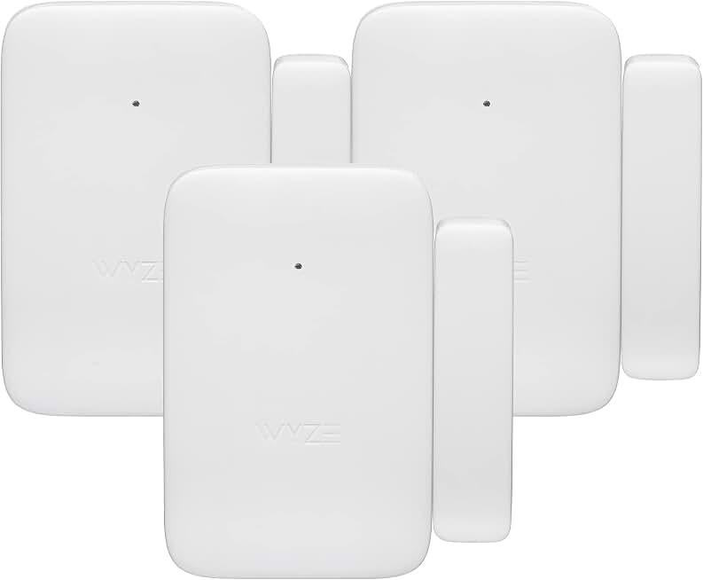 Wyze Home Security System Entry Sensor - Window and Door Entry Protection (3-Pack) Wyze Sense Hub required