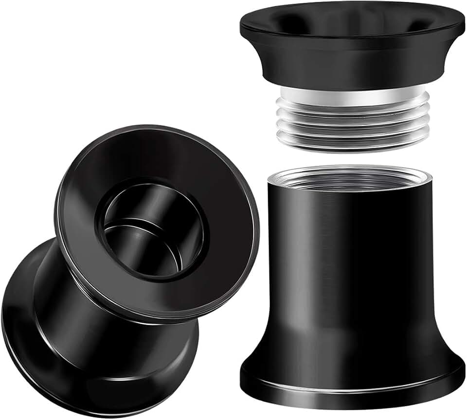 Internally Threaded Surgical Steel Black Double Flared Tunnel Piercing Jewelry Stretcher Ear Plug Earring Lobe Tunnel