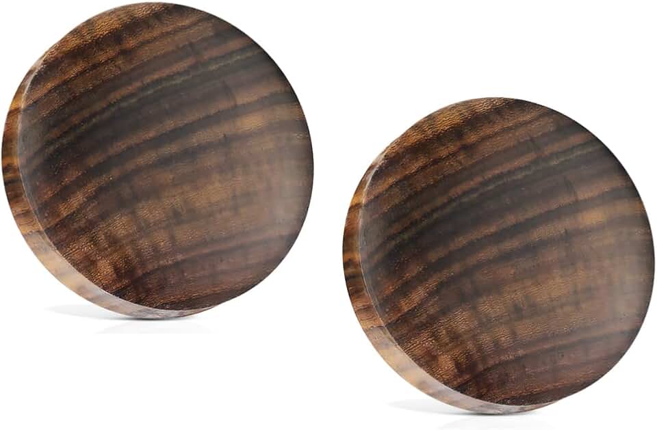 Pierced Owl Sono Wood Saddle Fit Solid Organic Ear Plug Gauges, Sold as a Pair