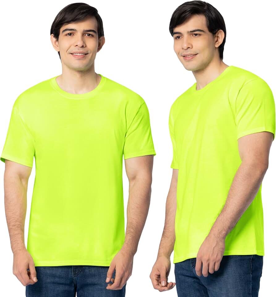 Fruit of the Loom Men's Eversoft Cotton Short Sleeve T-Shirts, 2 Pack OEKO-TEX STANDARD 100