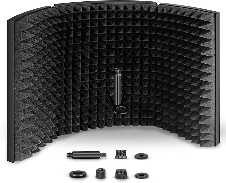 Aokeo Professional Studio Recording Microphone Isolation Shield,Suitable for Blue Yeti and Any Condenser Microphone Recording Equipment（AO-403） Global Recycled Standard