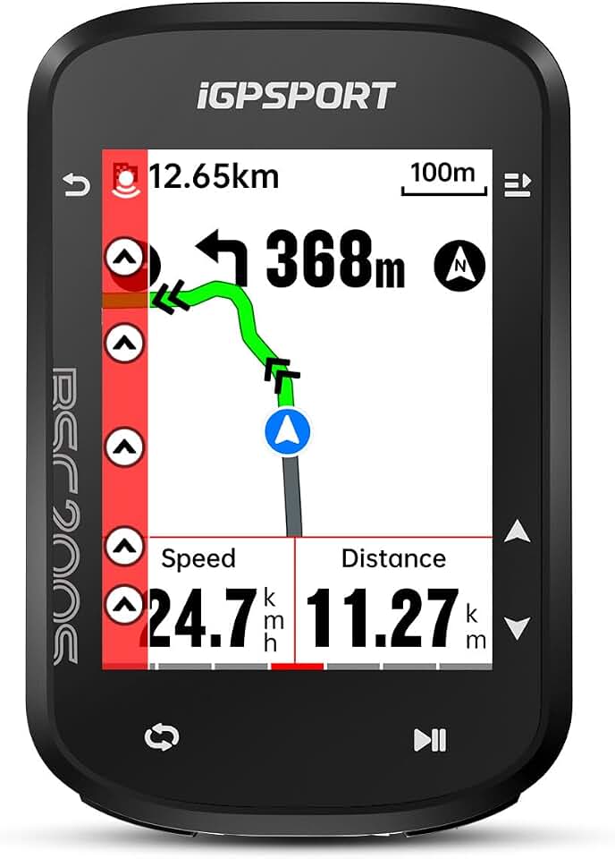 iGPSPORT BSC200S GPS Bike Computer, Wireless Route Navigation 2.4'' Screen Bluetooth ANT+ Cycle Computer IPX7 Waterproof