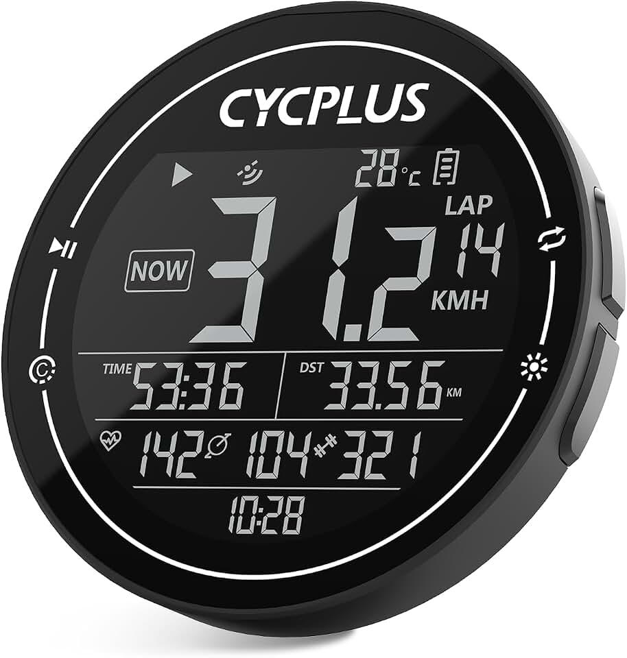 CYCPLUS GPS Wireless Bike Computer M2, 2.5" LCD Screen, IPX6, 1000mAh | Four Satellite Positioning, Support Bluetooth/ANT+, Auto Backlight, ＞70 hours Working Time, Sync to CYCPLUS FIT and Strava