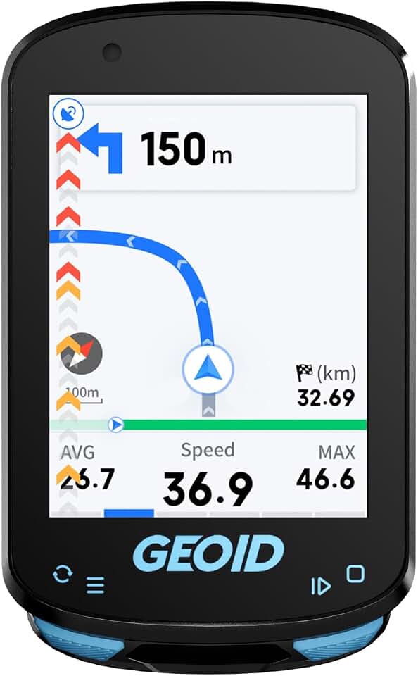 GEOID CC600 Color Screen Bike/Cycling Computer Wireless - Route Navigation with Reroute Planing, WiFi &amp; Bluetooth, Fast 5s GPS Positioning, Free Indoor Training