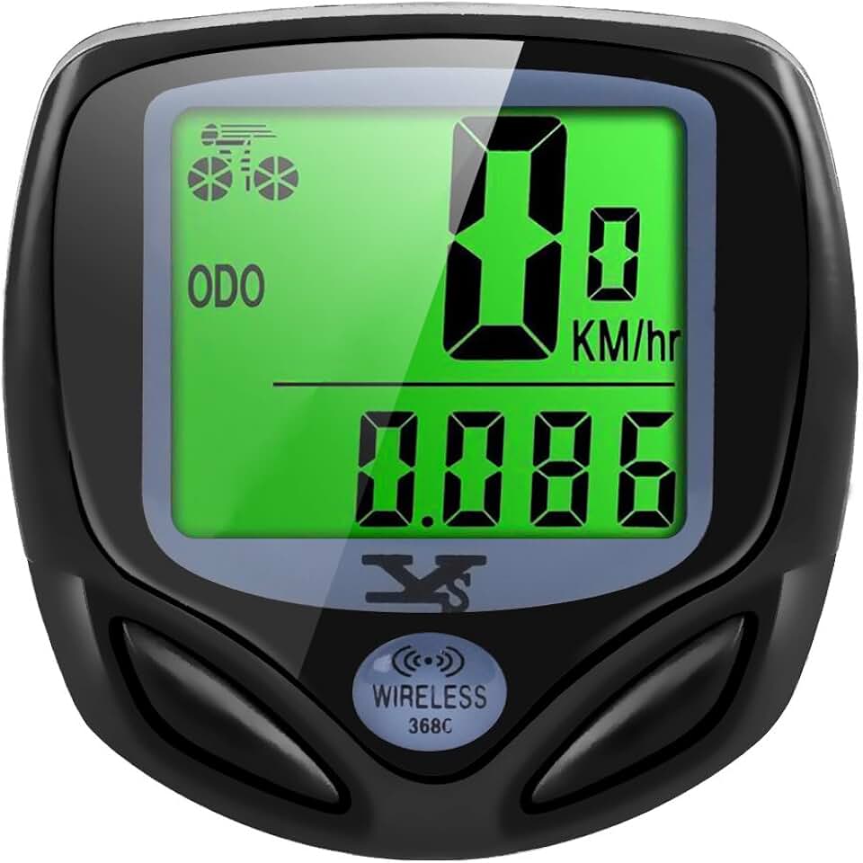 SY Bicycle Speedometer and Odometer Wireless Waterproof Cycle Bike Computer with LCD Display &amp; Multi-Functions by YS