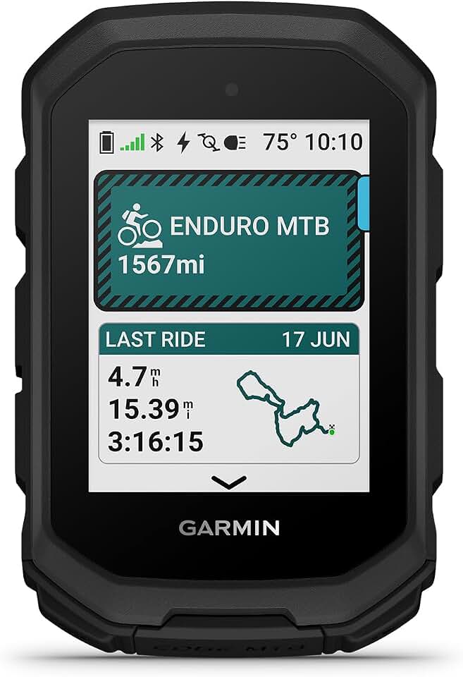 Garmin Edge® MTB, Rugged GPS Bike Computer, Mountain Biking Metrics | Enduro &amp; Downhill Ride Profiles, Automatically Track Split Times While Riding, Full-Color Preloaded Trail Maps
