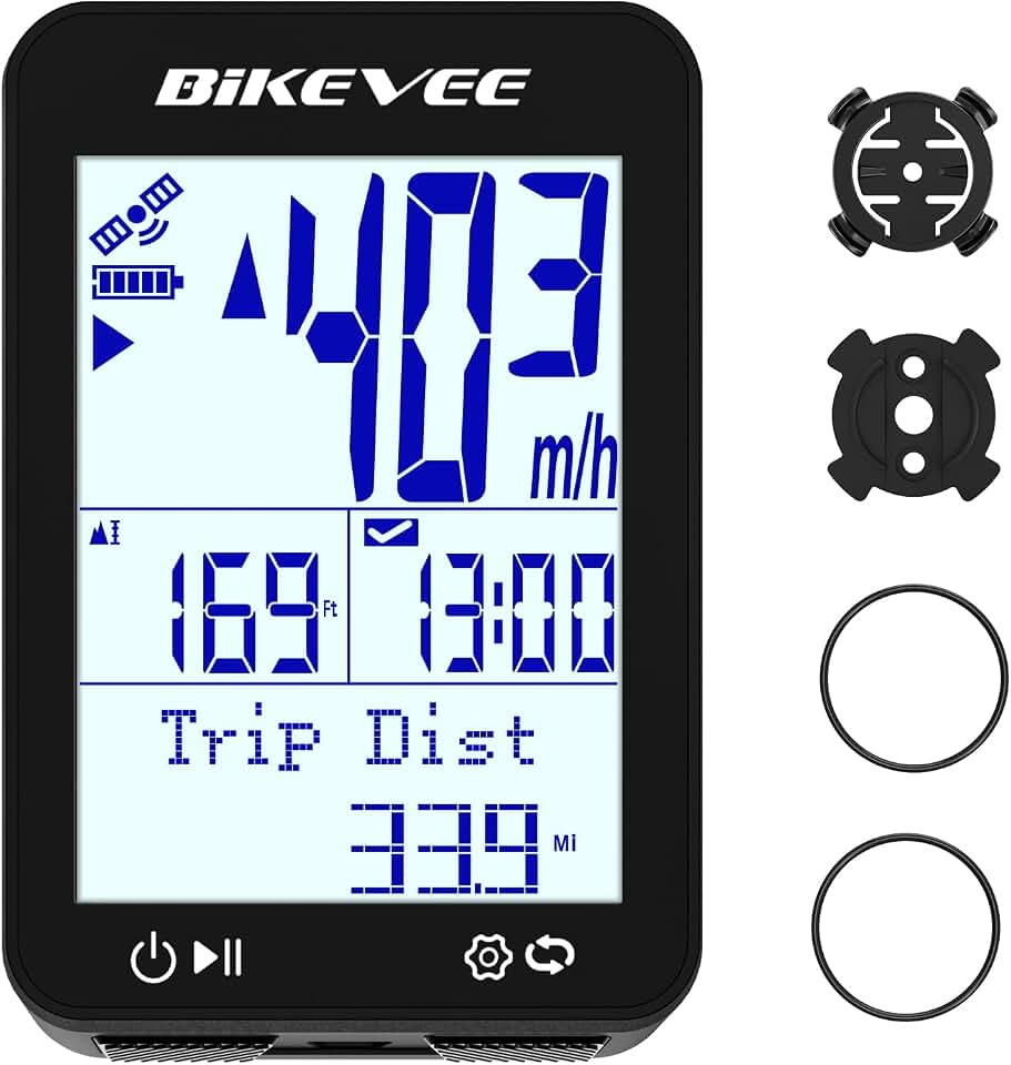 Wireless GPS Bike Computer, 9 Languages, 2.4" Screen, IPX7 | Bicycle Speedometer Odometer, Altitude, Gradient, Ascent, 28H Runtime, Auto Backlight ClimatePartner certified