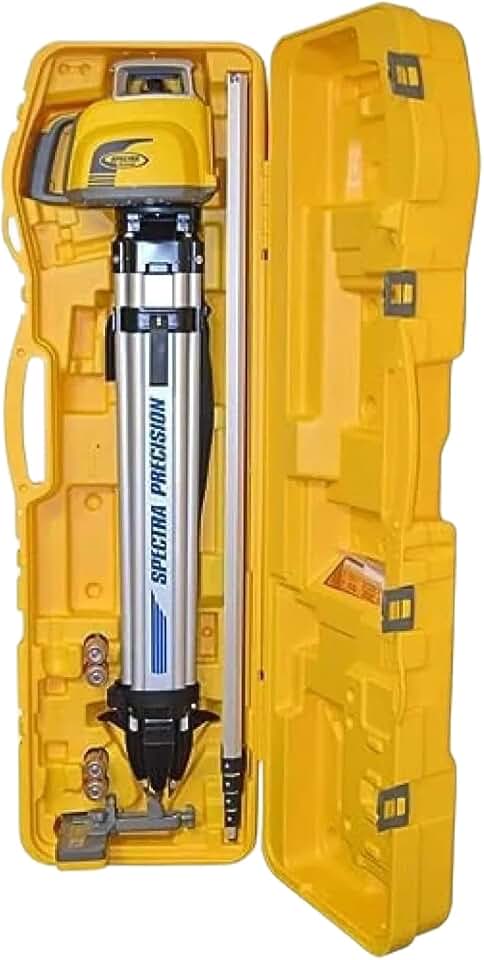 Spectra Precision LL300N-2 Self-Leveling Rotary Laser Kit with Tripod, GR152 Professional - System Case - Grade Rod (Inches) HL450 Receiver &amp; Alkaline Batteries – Rugged IP66 Job-Site Performance