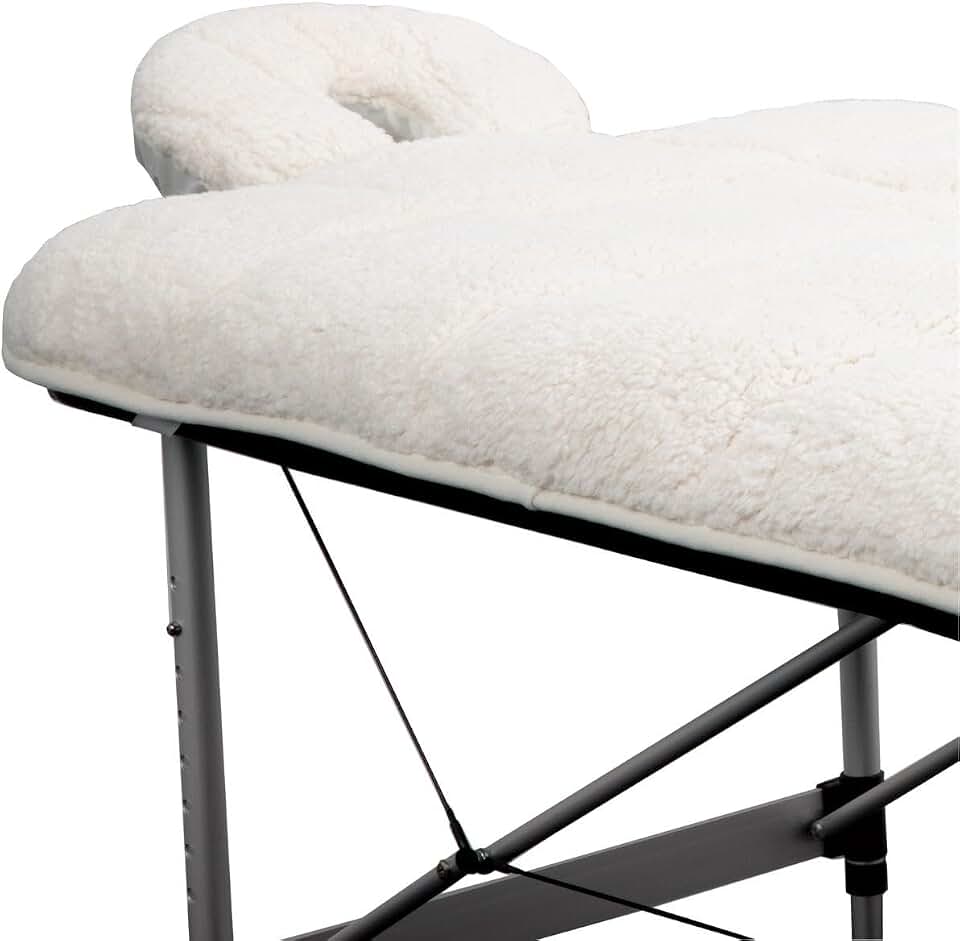 ForPro Premium Quilted Fleece Table Pad Set, Natural, Extra Soft, Hypoallergenic, for Massage Tables, Includes Massage Table Pad and Face Rest Cover