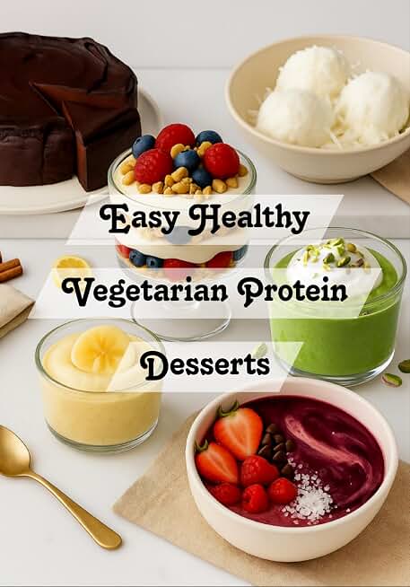 Easy Healthy Vegetarian Protein Desserts: Struggling With Cravings? Enjoy 24 Easy, High Protein Low Carb Vegetarian Desserts That Satisfy Sweet Tooth &amp; ... (The Easy Healthy Vegetarian Recipes)