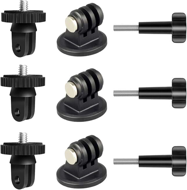 Action Camera Tripod Mount Adapter 1/4"-20 Conversion Adapter Converter Compatible with Gopro DJI Osmo Insta360 Sjcam Akaso for Tripod and Other 1/4 Accessories