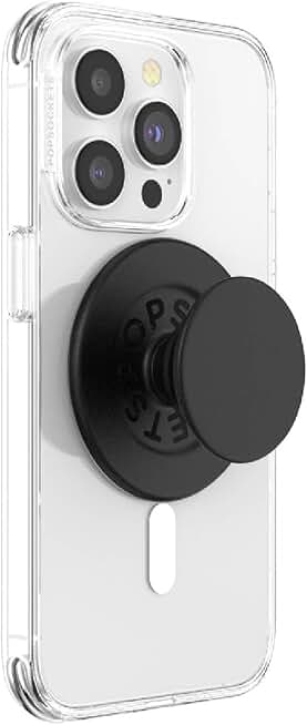 PopSockets Phone Grip for MagSafe, Magnetic Holder- Black | Removable, For Kindle / Android / iPhone, With Magnet, Black, Create a Mobile Phone Outfit
