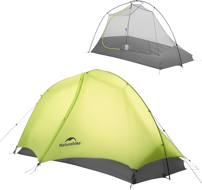 Naturehike Star Trail Ultralight Backpacking Tent, 2.3lb One Person Tent, 2.76 lb 2 Person Tents for Camping