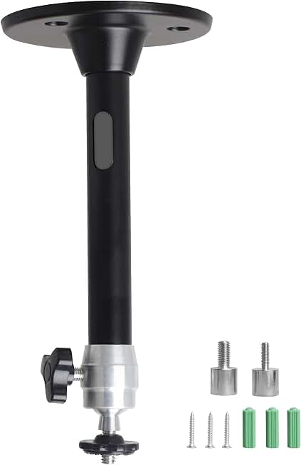 Mini Ceiling Wall Projector Mount Stand 175mm, Black | Projector Holder Compatible with QKK,DR.J,DBPOWER,Anker,VANKYO,AAXA,Jinhoo,PVO,TMY,AuKing and Most Other Mini Projector